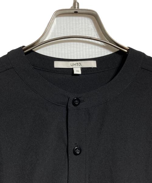 UN3D.（アンスリード）UN3D. (アンスリード) リブコンビタイプライターシャツ/Rib-Combo Typewriter Shirt ブラック サイズ:36の古着・服飾アイテム