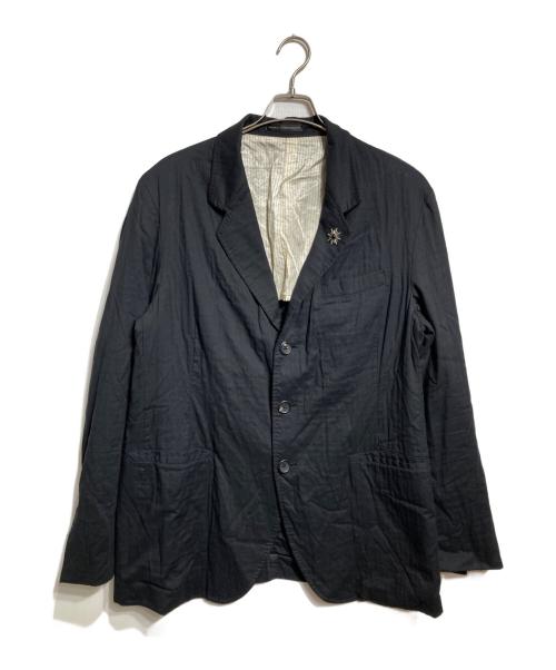 Y's for men（ワイズフォーメン）Y'S for men (ワイズフォーメン) ブローチ付き3ジャケット ブラック サイズ:4の古着・服飾アイテム