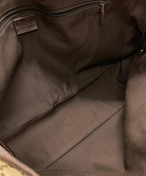 GUCCI（グッチ）GUCCI (グッチ) GG柄 プリンシーライン トートバッグ ブラウン サイズ:不明（表記無）の古着・服飾アイテム