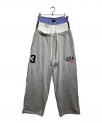 PROJECT G/Rプロジェクト ジーアール）の古着「3 LAYERED SWEAT PANTS/3レイヤー スウェットパンツ」｜グレー