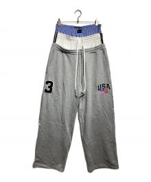 PROJECT G/R（プロジェクト ジーアール）の古着「3 LAYERED SWEAT PANTS/3レイヤー スウェットパンツ」｜グレー