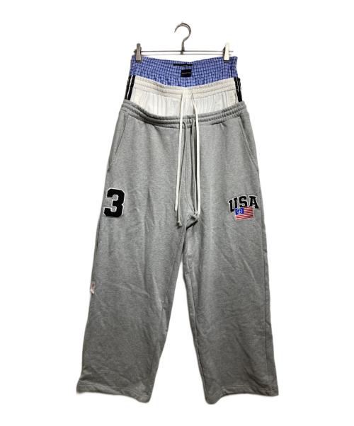 PROJECT G/R（プロジェクト ジーアール）PROJECT G/R (プロジェクト ジーアール) 3 LAYERED SWEAT PANTS/3レイヤー スウェットパンツ グレー サイズ:1の古着・服飾アイテム