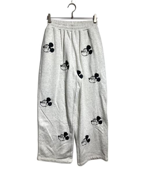 DISNEY（ディズニー）DISNEY (ディズニー) WCJ (ダブルシージェイ) EMBROIDERY SWEAT PANTS/刺繍入りスウェットパンツ グレー サイズ:XLの古着・服飾アイテム