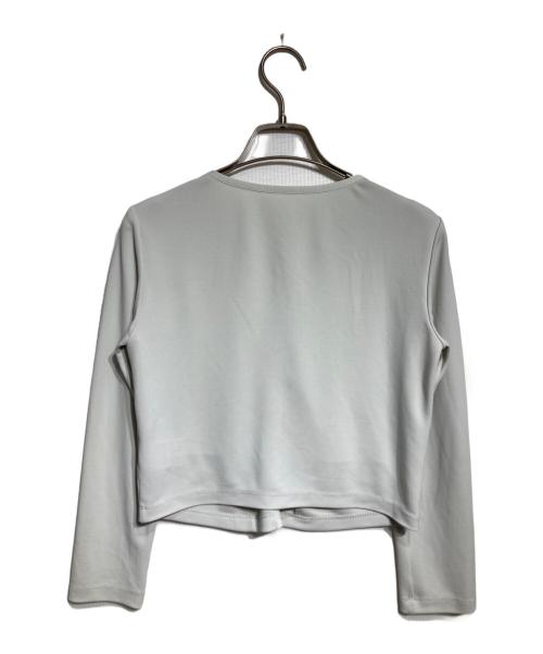 FOXEY NEWYORK（フォクシーニューヨーク）FOXEY NEWYORK (フォクシーニューヨーク) マットストレッチジャージカーディガン グリーン サイズ:38の古着・服飾アイテム