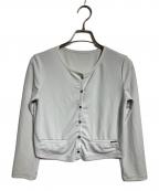 FOXEY NEWYORKフォクシーニューヨーク）の古着「マットストレッチジャージカーディガン/Matte Stretch Jersey Cardigan」｜グリーン