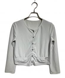 FOXEY NEWYORK（フォクシーニューヨーク）の古着「マットストレッチジャージカーディガン/Matte Stretch Jersey Cardigan」｜グリーン