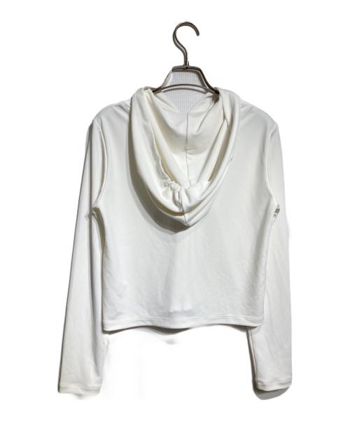FOXEY NEWYORK（フォクシーニューヨーク）FOXEY NEWYORK (フォクシーニューヨーク) ジップアップパーカー ホワイト サイズ:38の古着・服飾アイテム