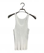 PLEATS PLEASEプリーツプリーズ）の古着「プリーツタンクトップ/Pleated tank top」｜ホワイト