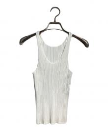 PLEATS PLEASE（プリーツプリーズ）の古着「プリーツタンクトップ/Pleated tank top」｜ホワイト