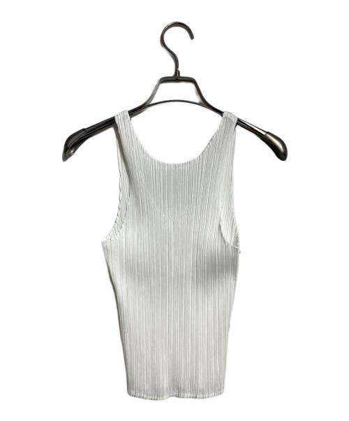 PLEATS PLEASE（プリーツプリーズ）PLEATS PLEASE (プリーツプリーズ) プリーツタンクトップ/Pleated tank top ホワイト サイズ:Freeの古着・服飾アイテム