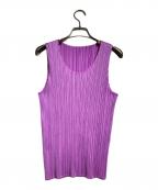 PLEATS PLEASEプリーツプリーズ）の古着「プリーツタンクトップ/ Pleated tank top」｜パープル