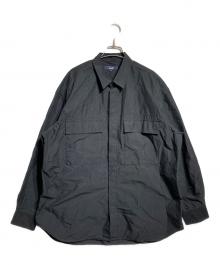 COMME des GARCONS HOMME（コムデギャルソン オム）の古着「綿ナイロンウェザー L/S シャツ/Cotton-Nylon Weather Cloth Long-Sleeve Shirt」｜ブラック