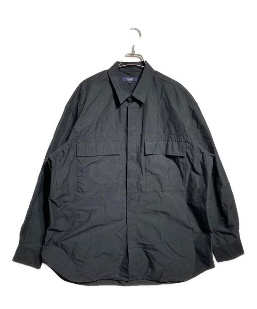 COMME des GARCONS HOMME（コムデギャルソン オム）COMME des GARCONS HOMME (コムデギャルソン オム) 綿ナイロンウェザー L/S シャツ/Cotton-Nylon Weather Cloth Long-Sleeve Shirt ブラック サイズ:Lの古着・服飾アイテム