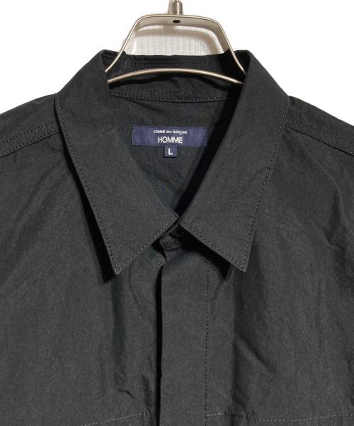 COMME des GARCONS HOMME（コムデギャルソン オム）COMME des GARCONS HOMME (コムデギャルソン オム) 綿ナイロンウェザー L/S シャツ/Cotton-Nylon Weather Cloth Long-Sleeve Shirt ブラック サイズ:Lの古着・服飾アイテム