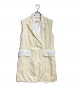 MM6 Maison Margielaエムエムシックスメゾンマルジェラ）の古着「ベロアカットオフジレ/Velour Cut-Off Gilet」｜ベージュ