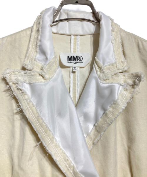 MM6 Maison Margiela（エムエムシックスメゾンマルジェラ）MM6 Maison Margiela (エムエムシックスメゾンマルジェラ) ベロアカットオフジレ/Velour Cut-Off Gilet ベージュ サイズ:36の古着・服飾アイテム