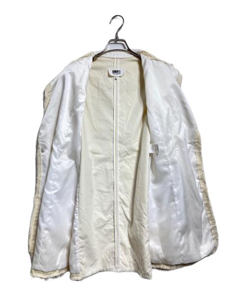 MM6 Maison Margiela（エムエムシックスメゾンマルジェラ）MM6 Maison Margiela (エムエムシックスメゾンマルジェラ) ベロアカットオフジレ/Velour Cut-Off Gilet ベージュ サイズ:36の古着・服飾アイテム