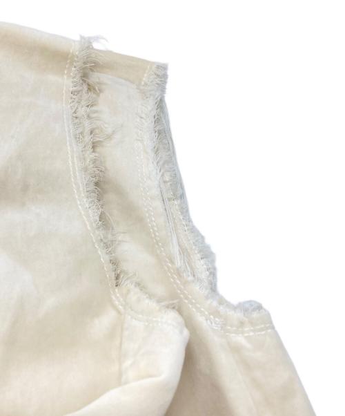 MM6 Maison Margiela（エムエムシックスメゾンマルジェラ）MM6 Maison Margiela (エムエムシックスメゾンマルジェラ) ベロアカットオフジレ/Velour Cut-Off Gilet ベージュ サイズ:36の古着・服飾アイテム