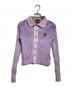 Heaven by Marc Jacobs（ヘブンバイマークジェイコブス）の古着「テディタイニーリブカーディガン/Teddy Tiny Rib Cardigan」｜パープル