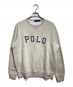 POLO RALPH LAURENポロ・ラルフローレン）の古着「ガゼットVロゴスウェット/Gazette V-Logo Sweatshirt」｜ベージュ