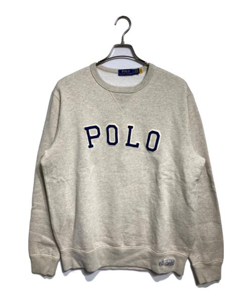 POLO RALPH LAUREN（ポロ・ラルフローレン）POLO RALPH LAUREN (ポロ・ラルフローレン) ガゼットVロゴスウェット/Gazette V-Logo Sweatshirt ベージュ サイズ:Lの古着・服飾アイテム