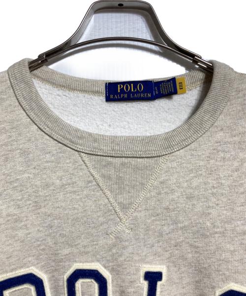 POLO RALPH LAUREN（ポロ・ラルフローレン）POLO RALPH LAUREN (ポロ・ラルフローレン) ガゼットVロゴスウェット/Gazette V-Logo Sweatshirt ベージュ サイズ:Lの古着・服飾アイテム