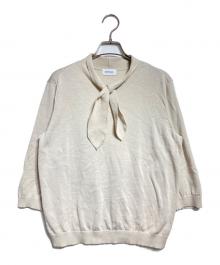 MACKINTOSH PHILOSOPHY（マッキントッシュ フィロソフィー）の古着「リボンタイニット/Ribbon-tie knit top」｜ベージュ