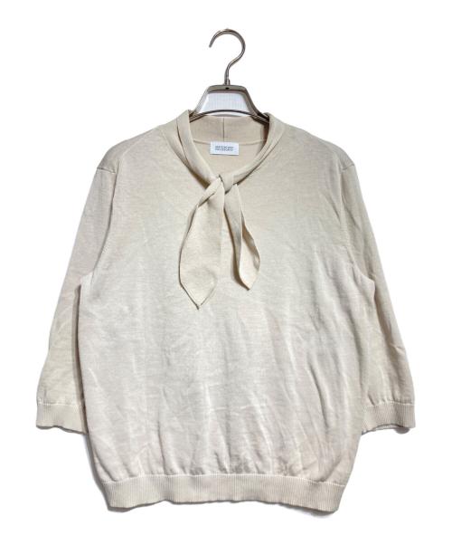 MACKINTOSH PHILOSOPHY（マッキントッシュ フィロソフィー）MACKINTOSH PHILOSOPHY (マッキントッシュ フィロソフィー) リボンタイニット/Ribbon-tie knit top ベージュ サイズ:38の古着・服飾アイテム