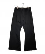 GOAT ESSENCEゴートエッセンス）の古着「4TUCK FLARE PANTS/4タックフレアパンツ」｜ブラック