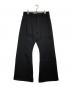 GOAT ESSENCE（ゴートエッセンス）の古着「4TUCK FLARE PANTS/4タックフレアパンツ」｜ブラック