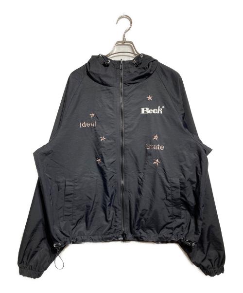 BECK（ベック）BECK (ベック) Reversible nylon zip hoodie/リバーシブルナイロンジップフーディー グレー サイズ:Lの古着・服飾アイテム