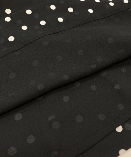 GANNI（ガニー）GANNI (ガニー) パフスリーブドットドレス/Polka-dot puff-sleeve dress ブラック サイズ:34の古着・服飾アイテム