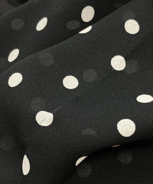 GANNI（ガニー）GANNI (ガニー) パフスリーブドットドレス/Polka-dot puff-sleeve dress ブラック サイズ:34の古着・服飾アイテム