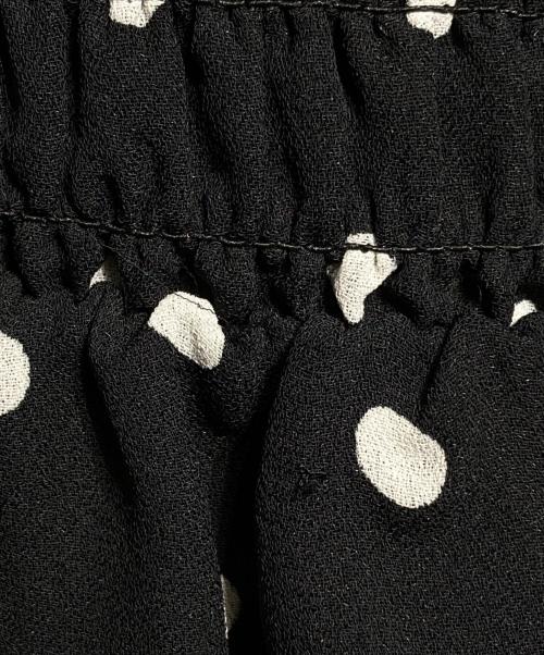 GANNI（ガニー）GANNI (ガニー) パフスリーブドットドレス/Polka-dot puff-sleeve dress ブラック サイズ:34の古着・服飾アイテム