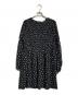 GANNI（ガニー）の古着「パフスリーブドットドレス/Polka-dot puff-sleeve dress」｜ブラック