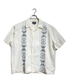 PENDLETON（ペンドルトン）の古着「ネイティブ刺繍キューバシャツ/Native-style embroidered Cuban shirt」｜アイボリー