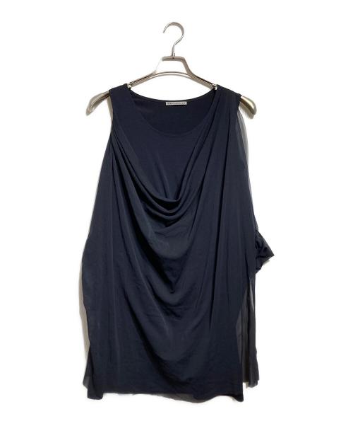 ISSEY MIYAKE（イッセイミヤケ）ISSEY MIYAKE (イッセイミヤケ) レイヤードカットソー/Layered cut and sew ネイビー サイズ:2の古着・服飾アイテム