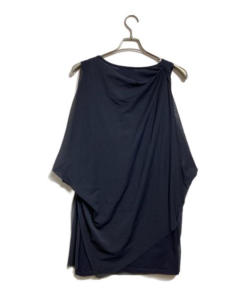 ISSEY MIYAKE（イッセイミヤケ）ISSEY MIYAKE (イッセイミヤケ) レイヤードカットソー/Layered cut and sew ネイビー サイズ:2の古着・服飾アイテム
