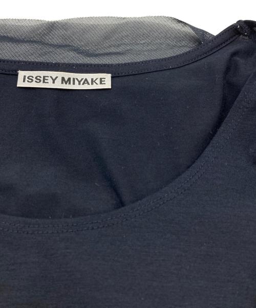 ISSEY MIYAKE（イッセイミヤケ）ISSEY MIYAKE (イッセイミヤケ) レイヤードカットソー/Layered cut and sew ネイビー サイズ:2の古着・服飾アイテム