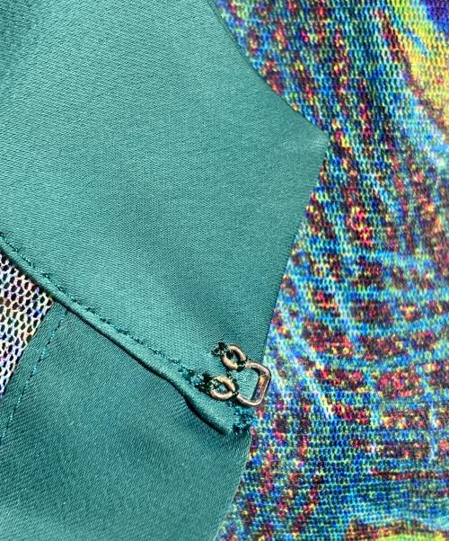 VIVIENNE TAM（ヴィヴィアンタム）VIVIENNE TAM (ヴィヴィアンタム) クジャク柄パワーネットカットソー/ Peacock-print power mesh top グリーンの古着・服飾アイテム