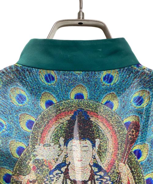 VIVIENNE TAM（ヴィヴィアンタム）VIVIENNE TAM (ヴィヴィアンタム) クジャク柄パワーネットカットソー/ Peacock-print power mesh top グリーンの古着・服飾アイテム