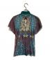 VIVIENNE TAM (ヴィヴィアンタム) クジャク柄パワーネットカットソー/ Peacock-print power mesh top グリーン：9000円
