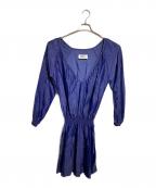 MM6 Maison Margielaエムエムシックスメゾンマルジェラ）の古着「長袖ワンピース/Long-sleeved dress」｜ネイビー