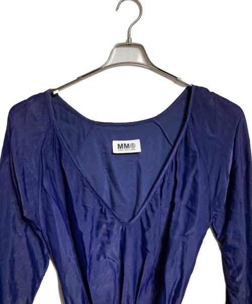 MM6 Maison Margiela（エムエムシックスメゾンマルジェラ）MM6 Maison Margiela (エムエムシックスメゾンマルジェラ) 長袖ワンピース/Long-sleeved dress ネイビー サイズ:38の古着・服飾アイテム