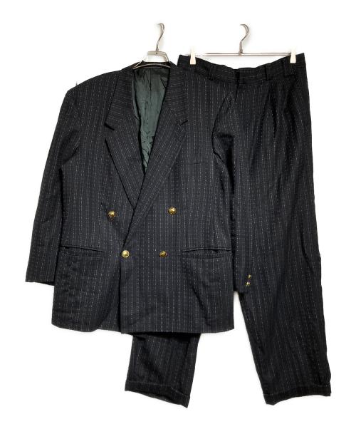 GIANNI VERSACE（ジャンニ・ヴェルサーチ）GIANNI VERSACE (ジャンニ・ヴェルサーチ) メデューサボタンダブルセットアップ ブラック サイズ:52の古着・服飾アイテム