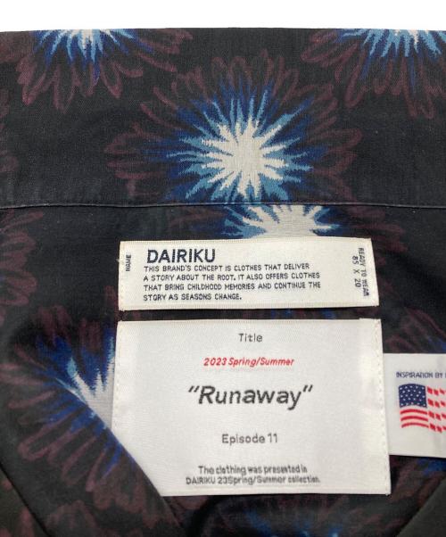 DAIRIKU（ダイリク）DAIRIKU (ダイリク) FLOWER ALOHA SHIRT/フラワーアロハシャツ ブラック サイズ:Lの古着・服飾アイテム