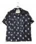 DAIRIKU（ダイリク）の古着「FLOWER ALOHA SHIRT/フラワーアロハシャツ」｜ブラック