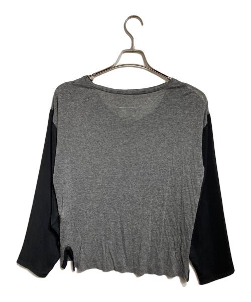 MM6 Maison Margiela（エムエムシックスメゾンマルジェラ）MM6 Maison Margiela (エムエムシックスメゾンマルジェラ) 切替カットソー/Panel-detail cut-and-sew top グレー サイズ:XSの古着・服飾アイテム