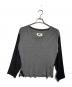 MM6 Maison Margiela（エムエムシックスメゾンマルジェラ）の古着「切替カットソー/Panel-detail cut-and-sew top」｜グレー