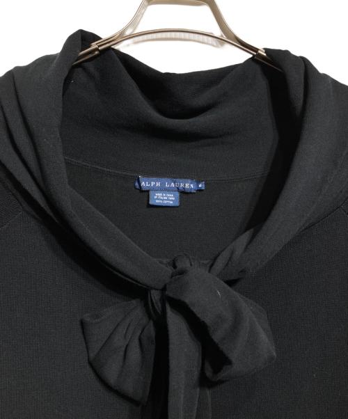 RALPH LAUREN（ラルフローレン）RALPH LAUREN (ラルフローレン) リボンデザインニット ブラック サイズ:Mの古着・服飾アイテム